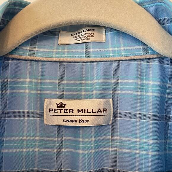 Peter Millar Button Down Shirt Blue/Blue - Picture 4 of 4